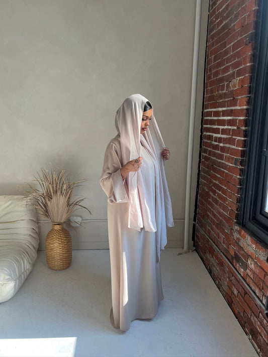 Beige Drape Abaya