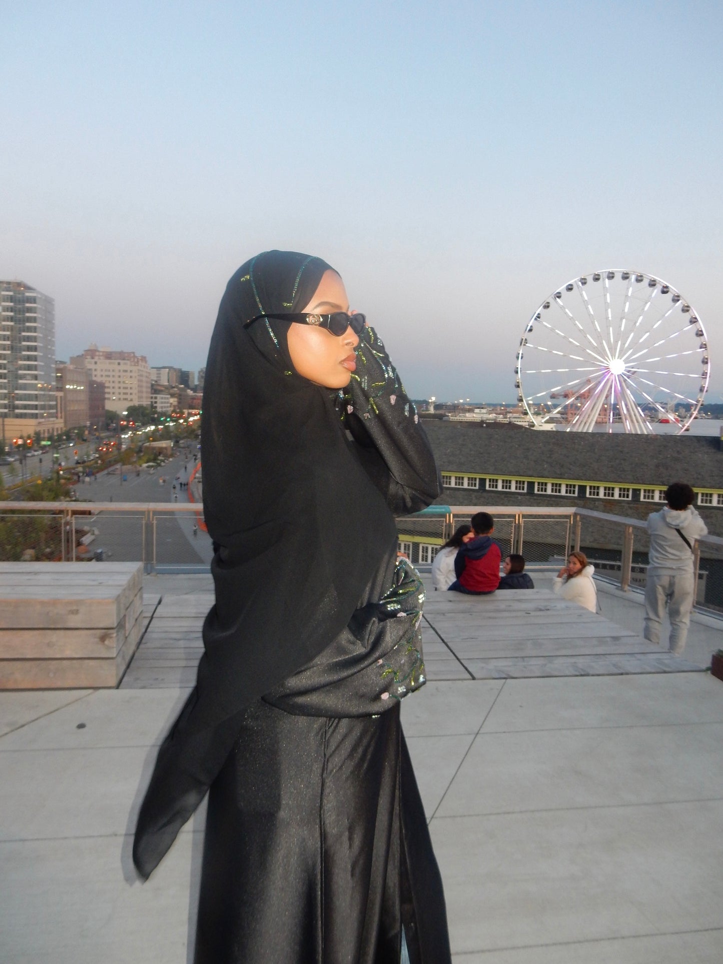 Black Embroidered Abaya