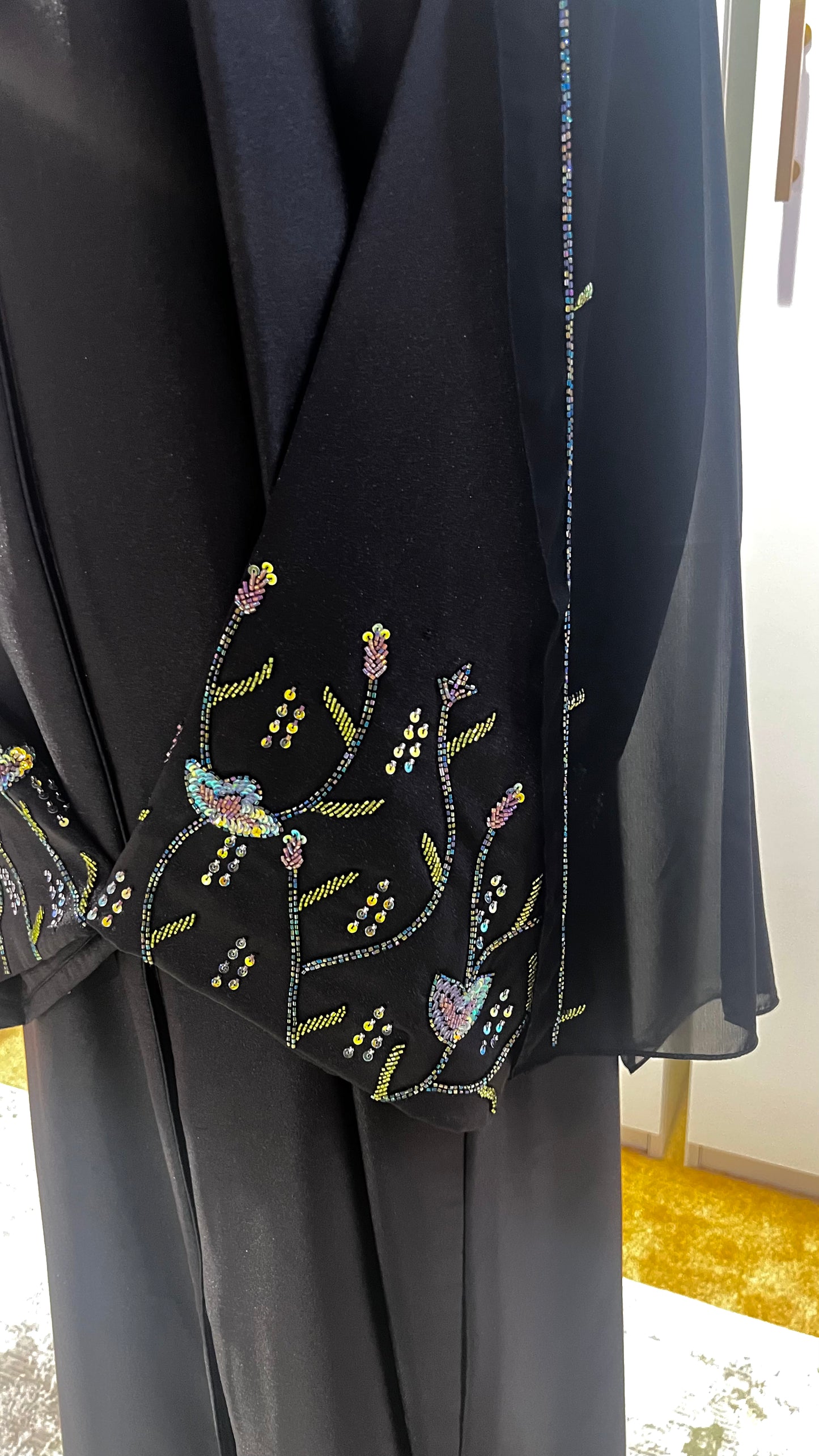 Black Embroidered Abaya