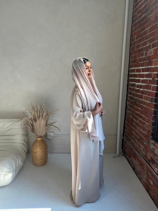 Beige Drape Abaya
