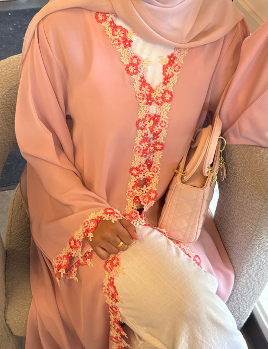 Floral Pink Abaya